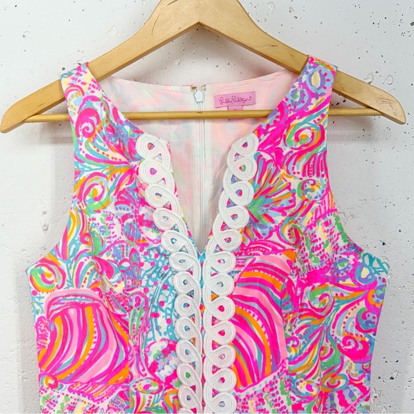 Lilly Pulitzer Women’s size 6 Ryder Hot Pink Multi Swish Fish Shift Dress - Picture 3 of 12